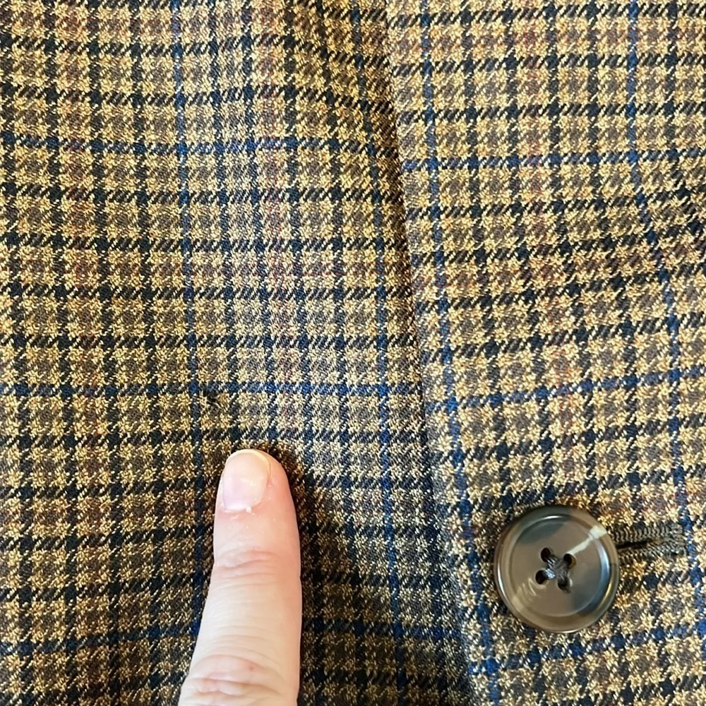 Brooks Brothers 346 Madison Fit Brown Plaid Size 46L